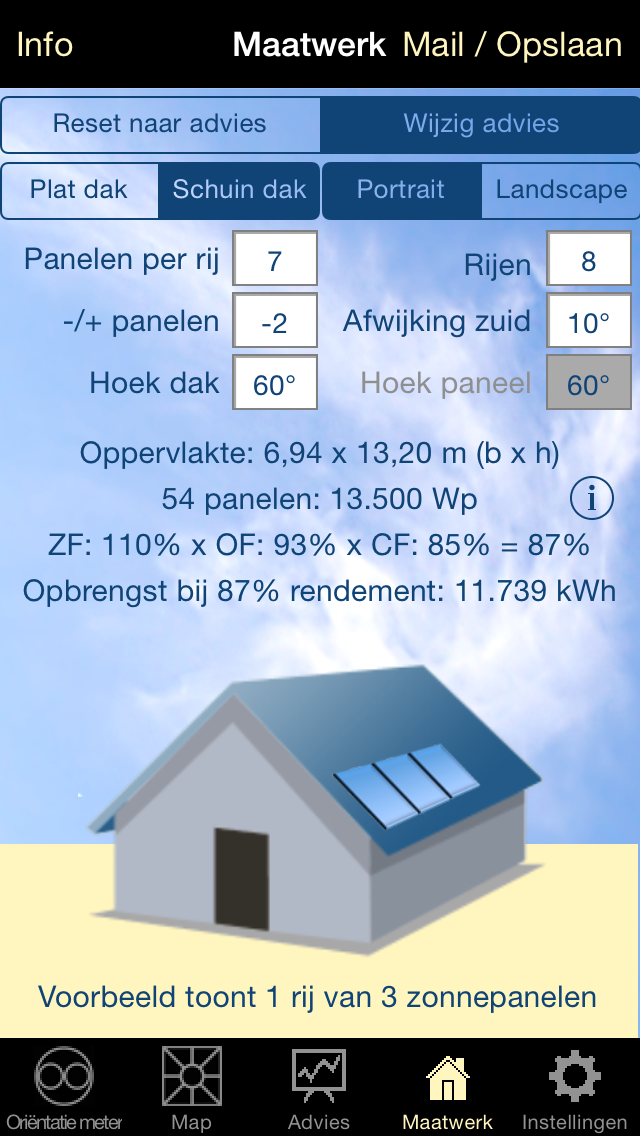 App Solar Consult - Plat dak